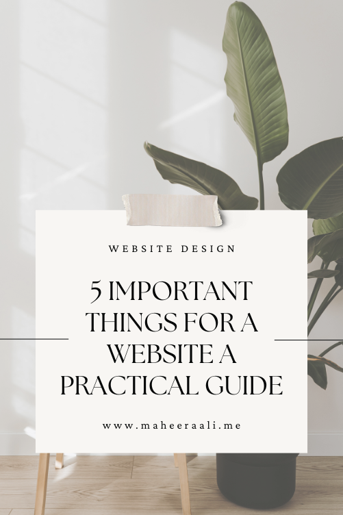 5 Important Things for a Website