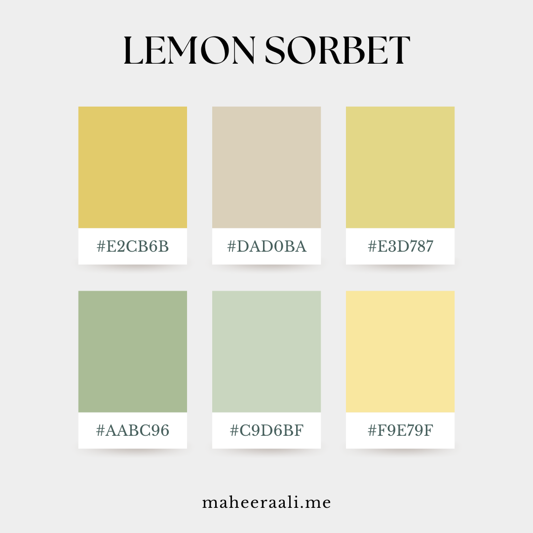 Lemon Sorbet – Pastel Yellow Aesthetic Color Palette