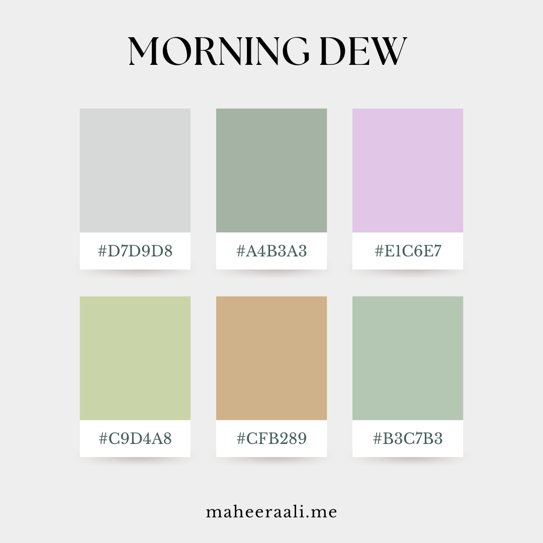 Morning Dew – Pastel Green Fall Color Palette